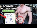 SCHNELL FETT VERLIEREN mit DIESEM PLAN (1kg pro Woche Abnehmen) | Full Day of Eating