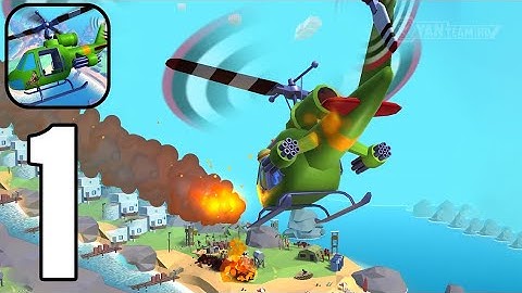 Heli Gunner: Chopper Shooter - Gameplay Walkthrough Part 1 Tutorial Levels 1-7 (Android,iOS)