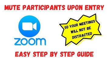 Mute Participants Upon Entry in your Zoom Meetings