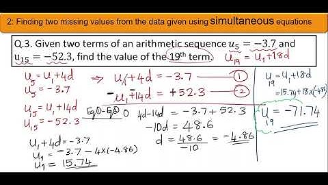 Arithmetic Sequences: Finding the Term/Position