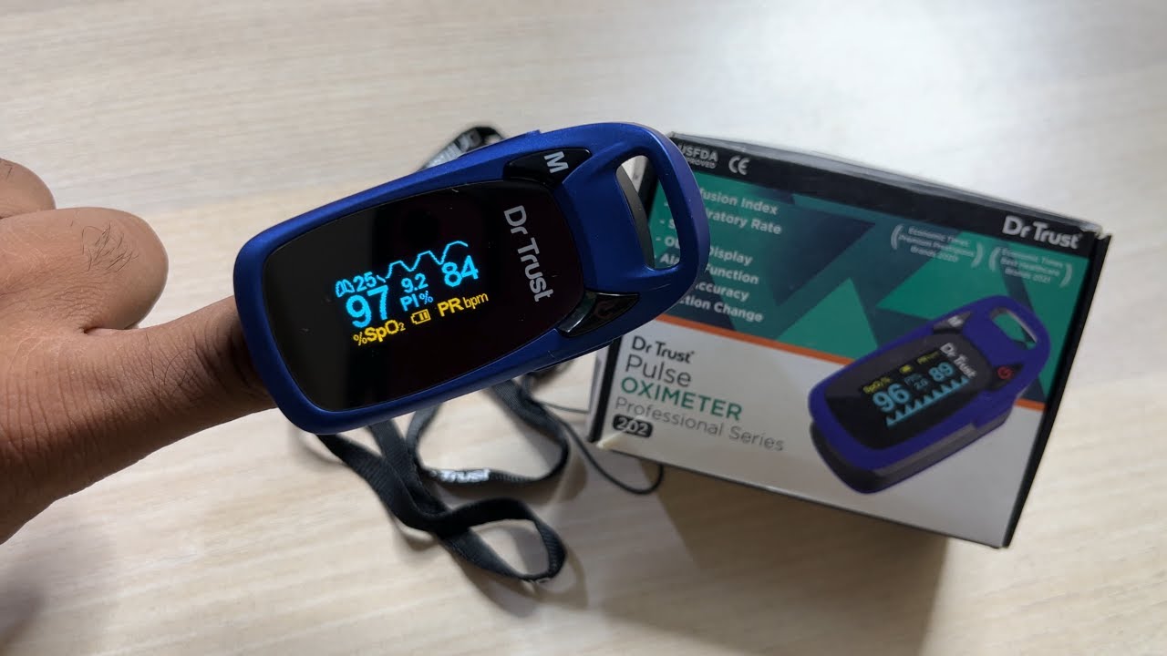 How to Use Dr Trust Pulse Oximeter Professional Series 202 - Unboxing, Function & Review