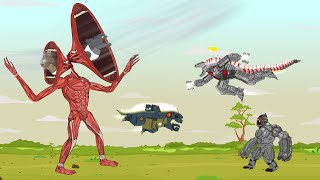 Mechagodzilla Rescue Godzilla vs Kong From SIREN HEAD Attack On Titan | Battle Movie Cartoon