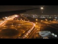 B777 Emirates landing in Dubai at night