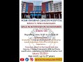 Cancer Hospital Vacancy