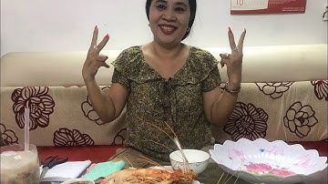 Ăn Tôm Càng Xanh Hấp Nước Dừa Chấm Muối Tiêu Chanh | Hoà Vlog