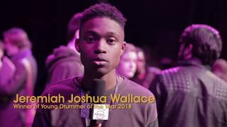 young drummer of the year 2018 winner: jeremiah joshua wallace