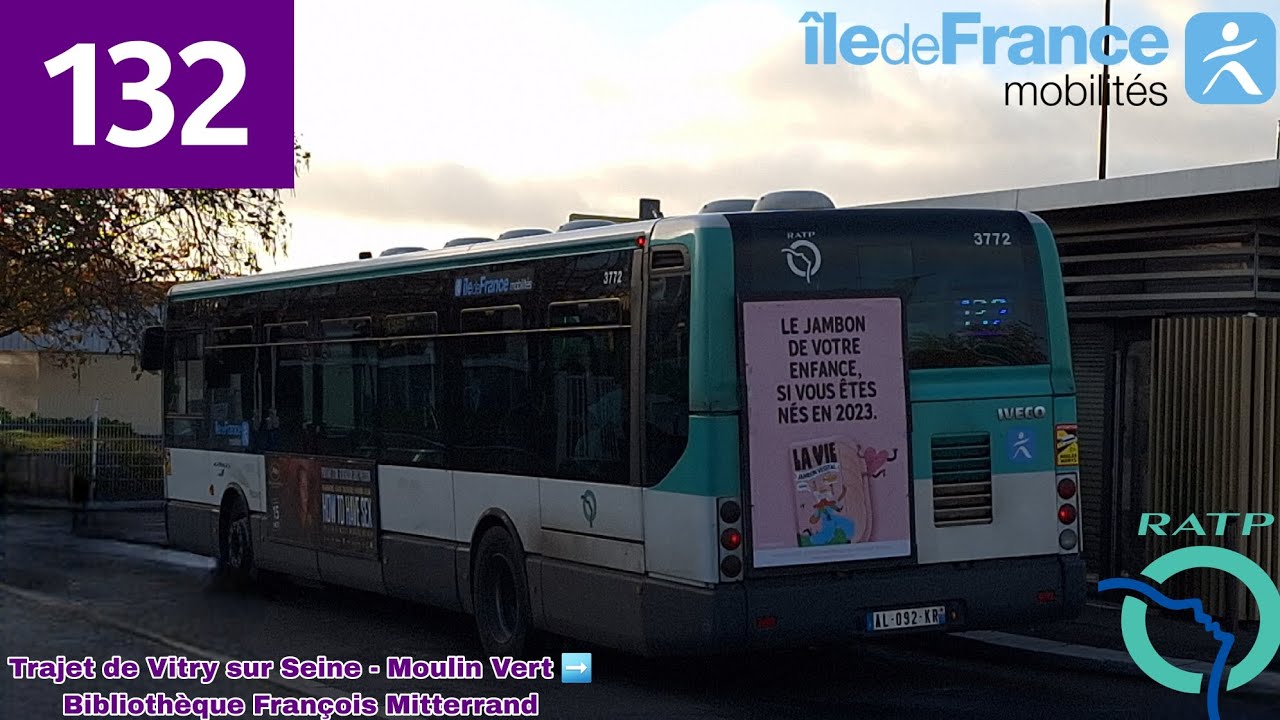 🚍BUS 132 (RATP) : Trajet à bord d'un Citelis Line SPEC N⁰3772 (Toute la ligne en Trajet Complet)