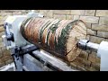 Wood turning -  А cherry log .. Ваза из Вишни !