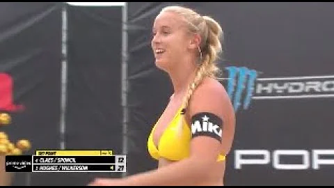 Sara Hughes With A Deep Pass Over To Win Rally | W...