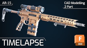 2 Part — CAD Modelling (2) | Full Pipeline Timelapse — AR-15 Game-ready model