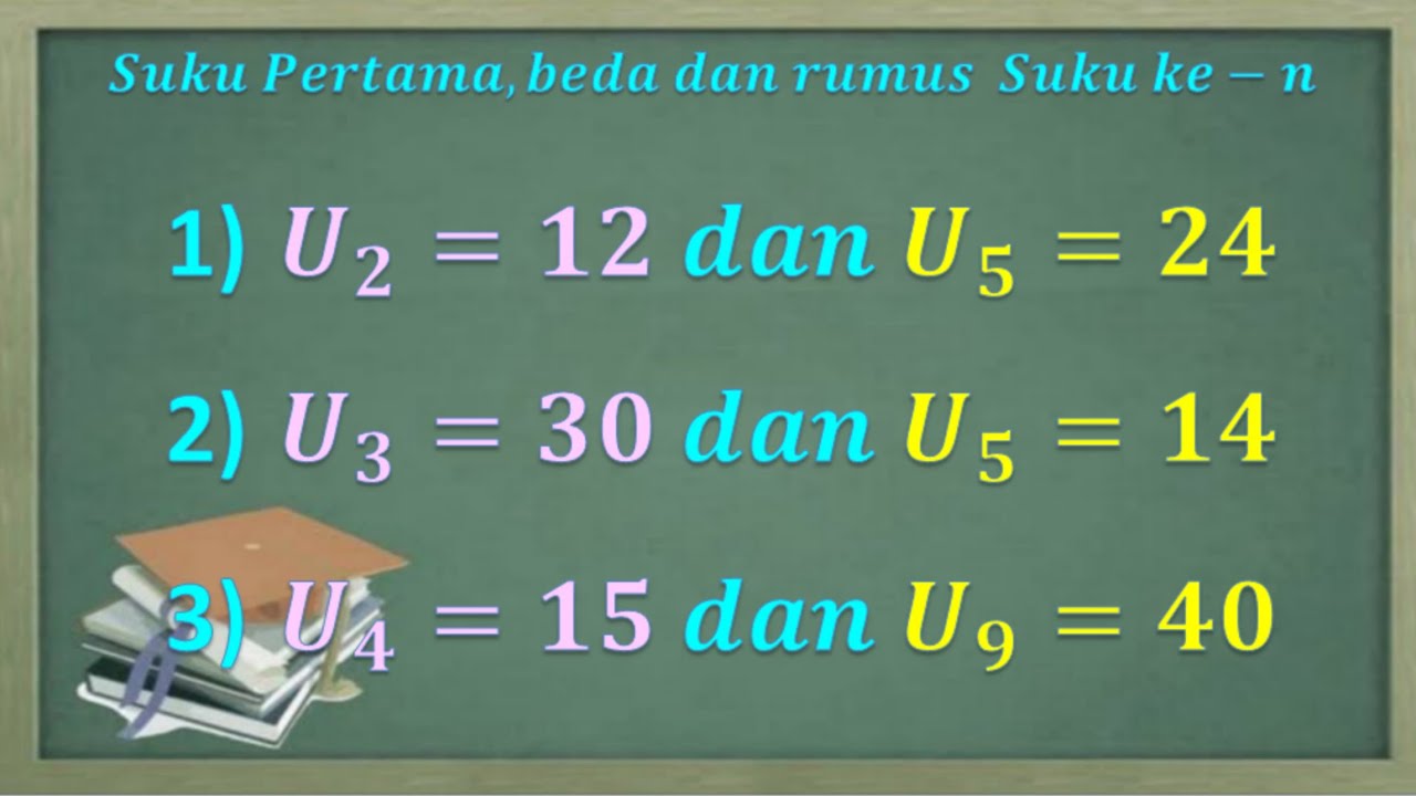 Cara menentukan suku pertama, beda dan rumus suku ken. Barisan dan