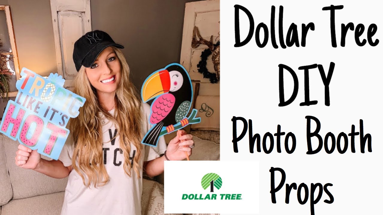 DOLLAR TREE DIY | PHOTO BOOTH PROPS - YouTube