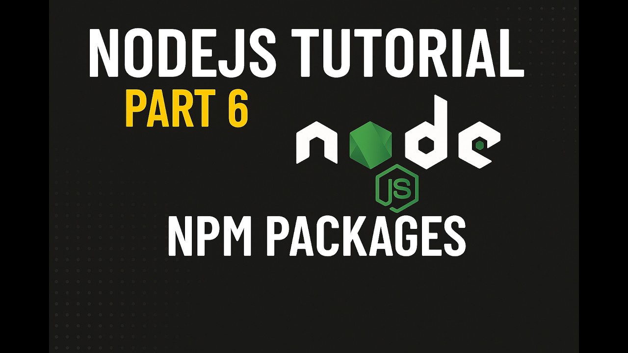 Node.js tutorial part 06 - NPM packages - YouTube