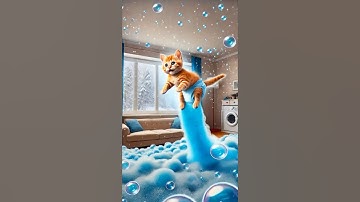 The Great Bubble Wave! 🐱🌊🫧#animation #cattales #catfunny #supercattales #catvideos #funny #cats