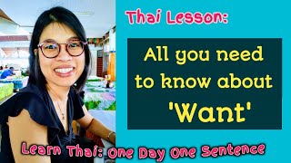 ‘Want’ in Thai language: เอา/ao/ อยาก/yàak/ ต้องการ/dtông gaan/ |Learn Thai one day one sentence