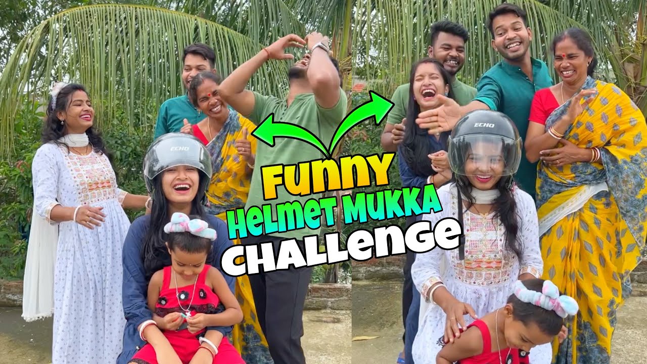 Helmet Mukka Funny Challenge with Family