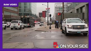 Raw Video: Police surround downtown St. Louis hotel as hostage situation unfolds