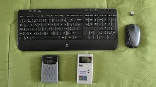 Logitech 2.4GHz wireless keyboard & mouse test for EMR with Cornet ED88T & 1200586 radio
