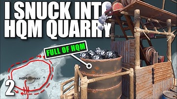 I BUILT INTO HQM QUARRY AND STOLE THIS CLANS LOOT | Solo Rust