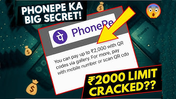 Phonepe You can pay up to 2000 with QR code via gallery Problem Solved