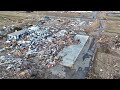 12-11-2021 Dawson Springs, Ky Extraordinary tornado damage- Town destroyed- drone