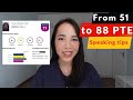 Pte speaking score went from 51 to 88 with these 3 tips