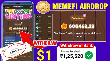 Memefi Biggest Airdrop Claim And Withdraw | Memefi Coin Price Increase ? | Memefi Airdrop Withdraw