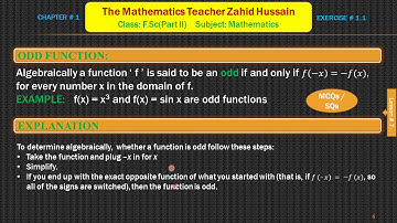 Lesson # 7   Functions And Limits  F ScPart II  Mathematics, Chapter 1 by Zahid Hussain