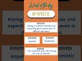 #Optimistic #WordPower📚 #EnglishSpeaking #DailyEnglish #ConfidenceBooster 🧠✨
