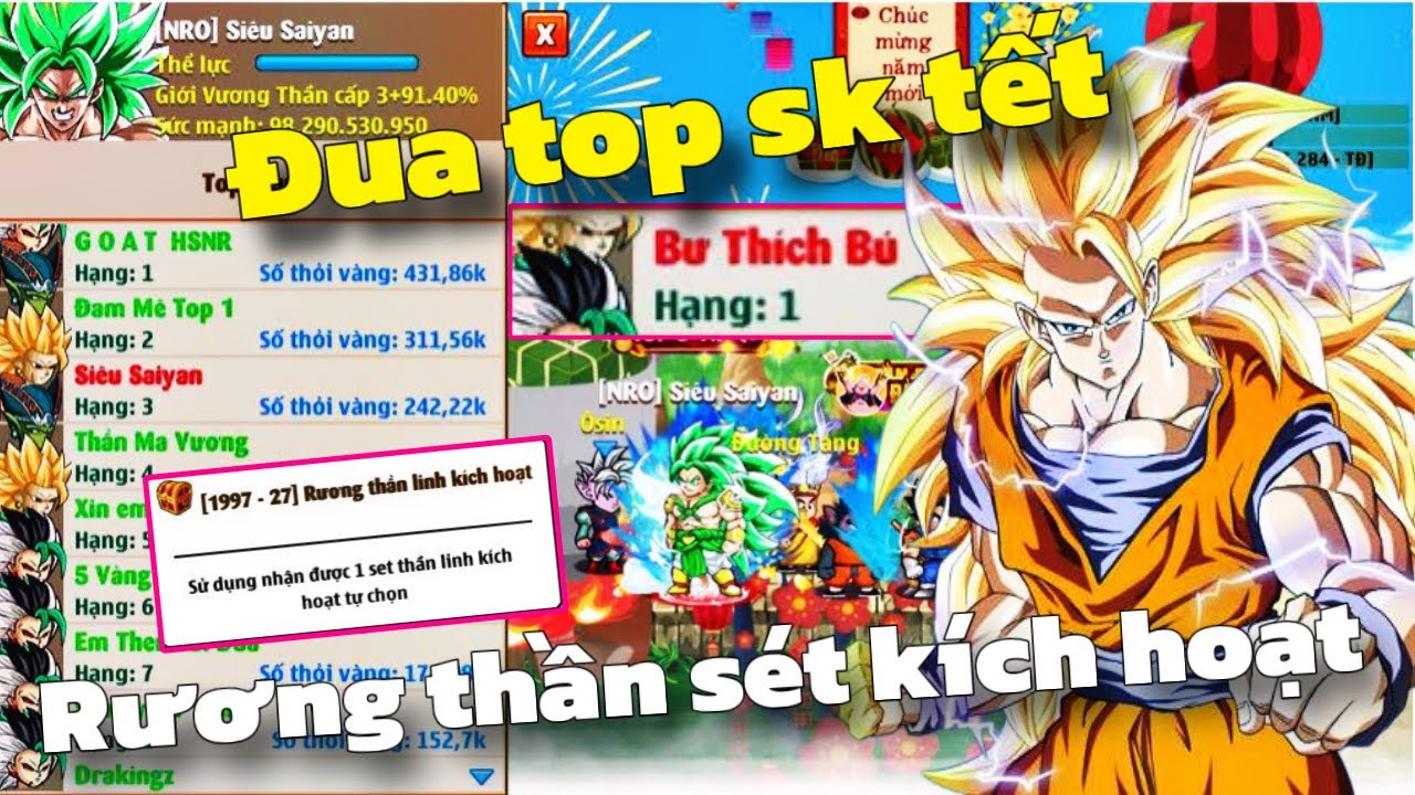 Hồi Sinh Ngọc Rồng - Cuộc Đua Top 1 Căng Thẳng...Nhận Thêm Rương Thần Linh Kích Hoạt !!!