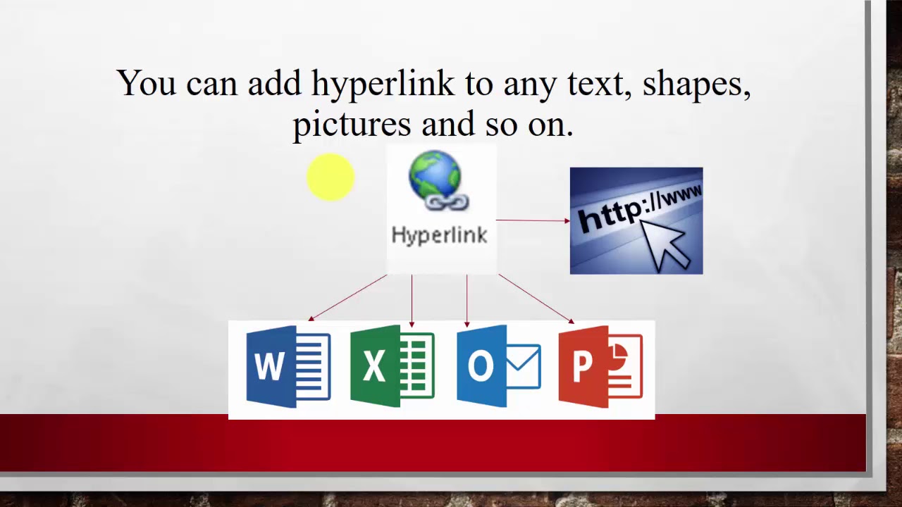 hyperlink in presentation mode