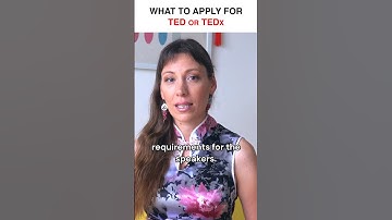 What to Apply for a TED Talk or TEDx Talk?