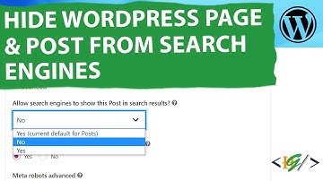 How to Hide WordPress Page & Post from Search Engines Result