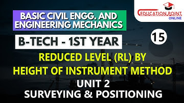 Reduced Level (RL) by Height of Instrument Method Numerical Part-1