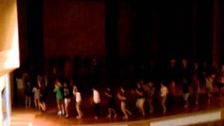 OLs practicing the FLASH MOB!