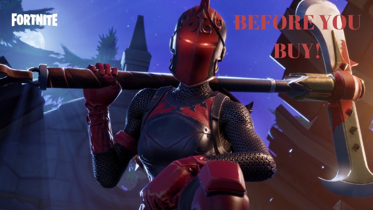 Fortnite Skin Showcase Before you buy Review! RED KNIGHT