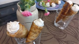 Cream Rolls | Cream Puff Pastry Horns | Yummy Snacks