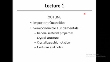 semiconductor course: lecture 1 : introduction