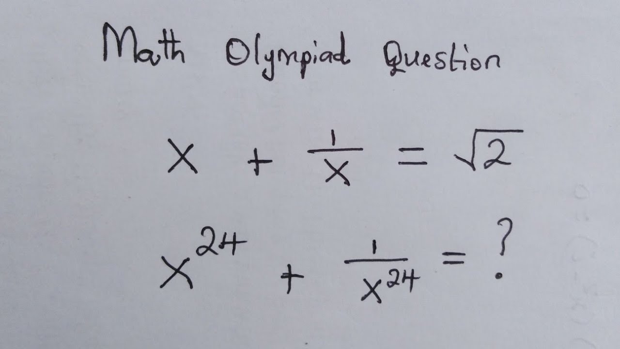 Interesting Olympiad Math question | Can you solve ? - YouTube