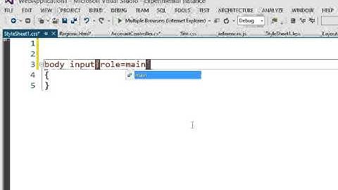 Web Essentials: CSS Attribute Intellisense