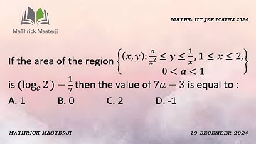 If the area of the region (x,y): a/x^2 less than or equal to y less than or equal to 1/x