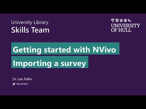 34   Preparing survey data for NVivo [NVivo Release 1]