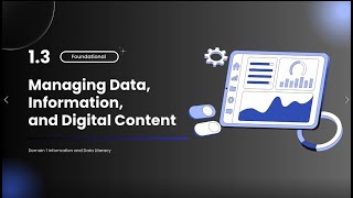 1.3F Managing data, information and digital content