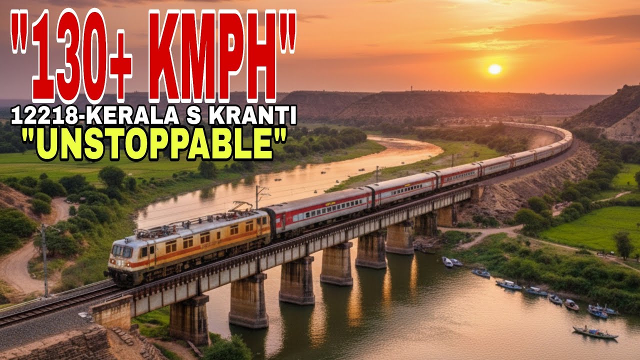 12218 Kerala Sampark Kranti Express: Khatarnak Speed! 🚩 Full Train Journey ! Ernakulam to Kollam