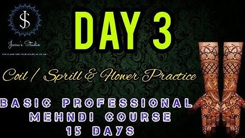 Free Mehndi Class-3 Tamil|LearnMehndi|MehndiClass|HennaClass|MehndiCourse|Coil|Henna|onlineClass