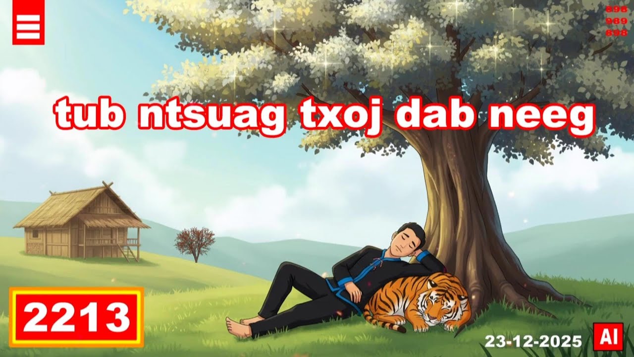 dab hais hmoob - 2213 - 23-12-2025 tub ntsuag txoj dab neeg, นิทานของน้อง, Little Brother's Story.