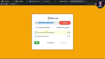 Coding Ninjas React Skill Test 2    Todo List Using React    Todo list react js    Todo List App