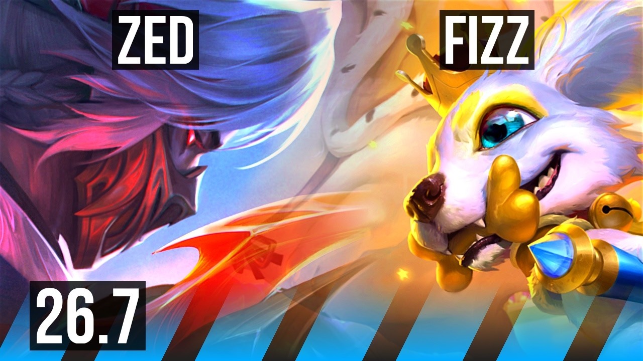 ZED vs FIZZ (MID) | Good KDA: 15/2/6 | EUW Challenger | 26.7 - YouTube