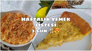 Gün 3 Haftalık Yemek Listesi Köz Patlıcanlı Kiş, Havuç Tarator