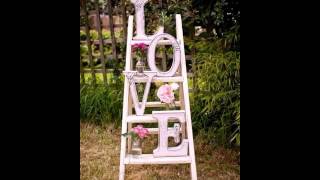 Vintage Ladder Valentine Garten